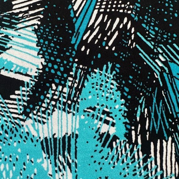 Michael Kors turquoise and black cold shoulder dress. - Picture 4 of 6